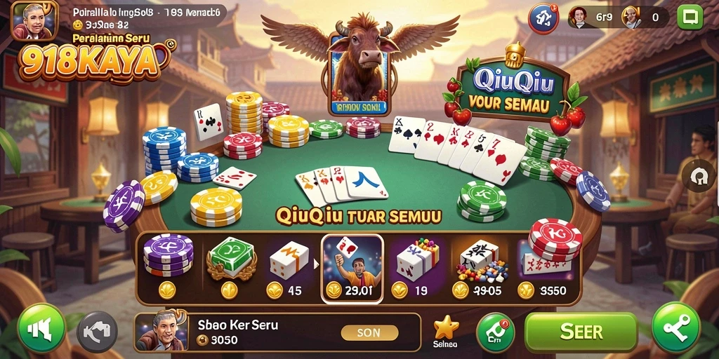 Screenshot gameplay QiuQiu yang seru dan mendebarkan.
