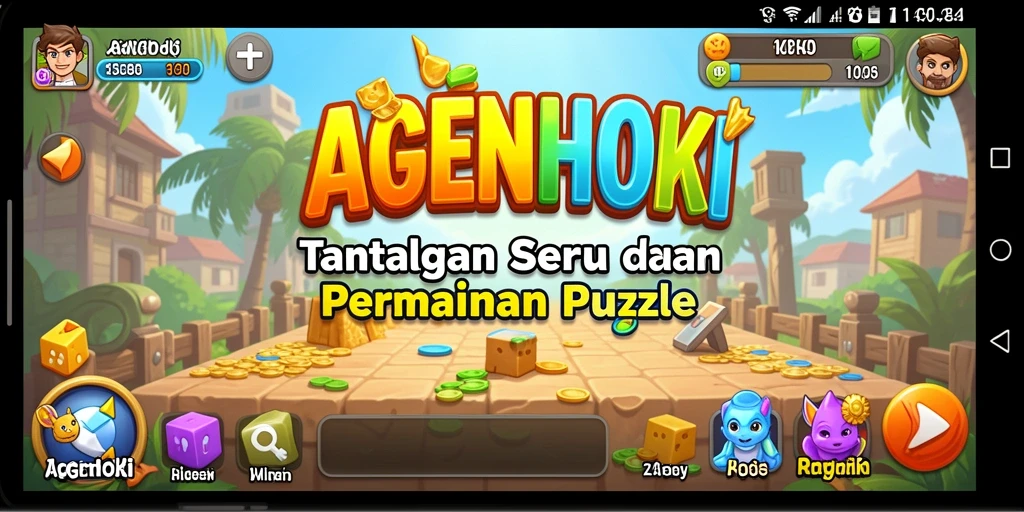 Tampilan gameplay AGENHOKI yang seru dan menantang.