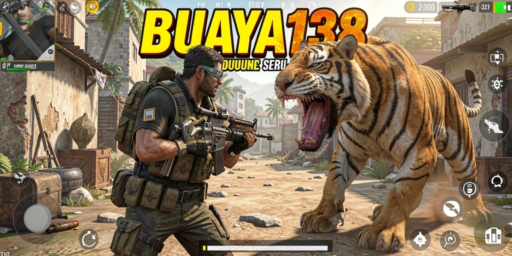 Tangkapan layar menunjukkan pertempuran epik dalam game BUAYA138.