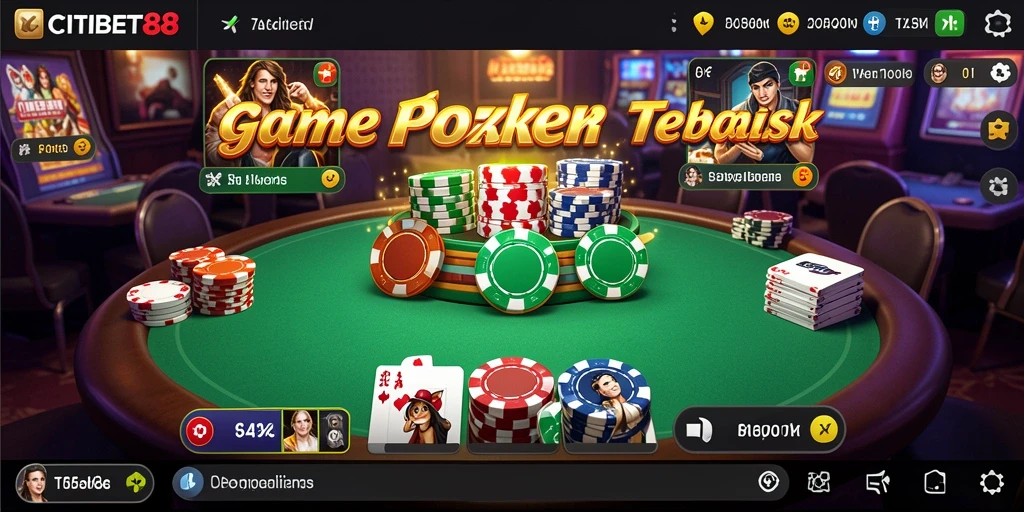 Tampilan gameplay Poker menarik di CITIBET88.