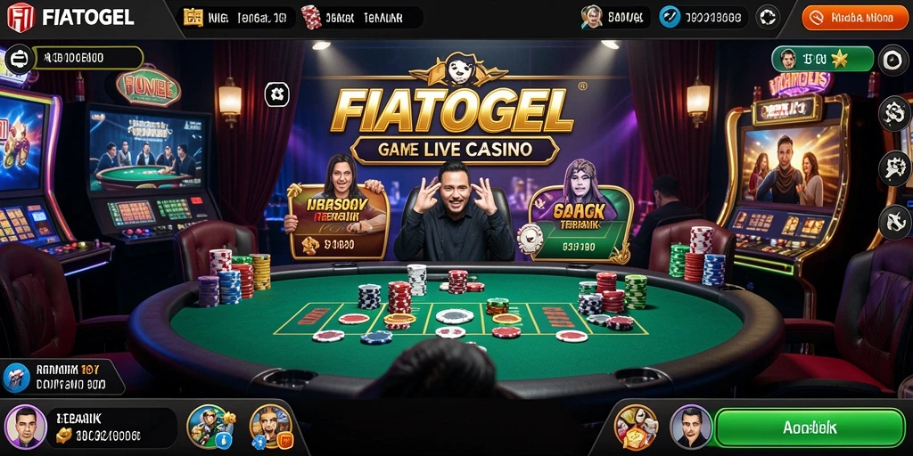Tampilan gameplay Live Casino yang seru dan interaktif di FIATOGEL.