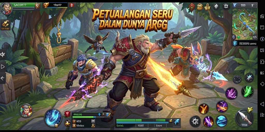 Gameplay seru GACOR77 yang menampilkan pertarungan epik dan karakter menarik.
