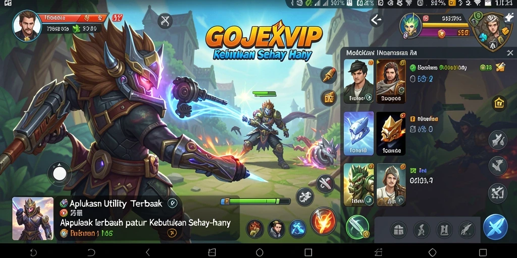 Screenshot utama GOJEKVIP menampilkan antarmuka pengguna yang intuitif.