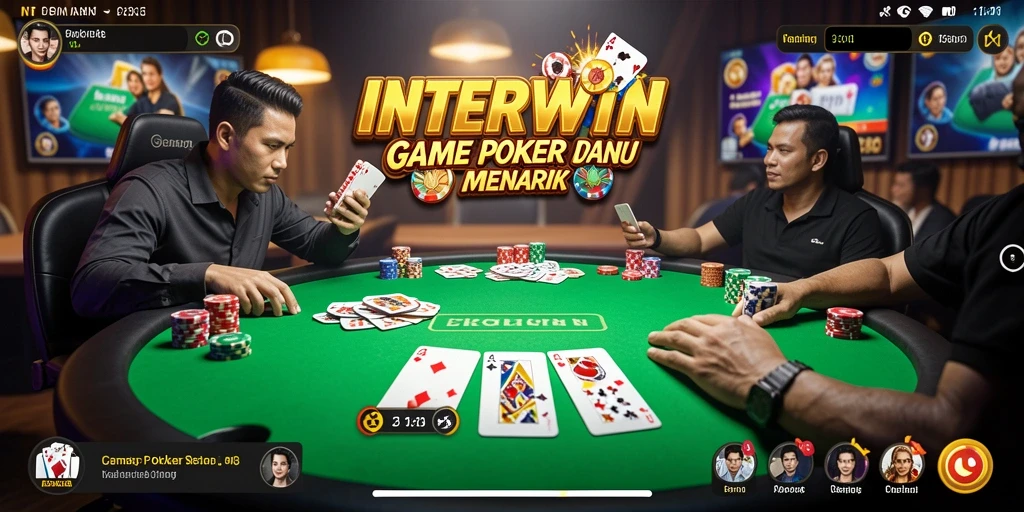Tampilan menarik dari gameplay Poker INTERWIN yang seru.