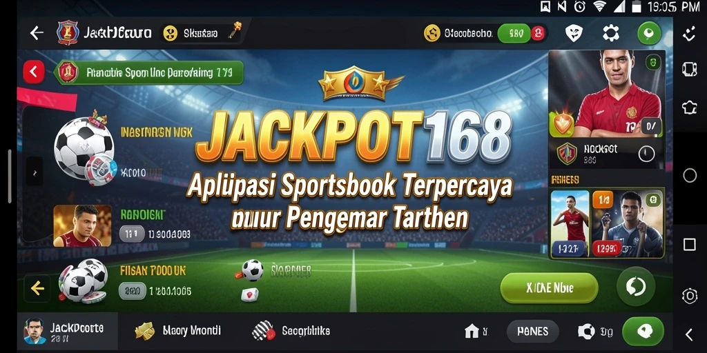Tampilan antarmuka JACKPOT168 saat menampilkan pilihan taruhan olahraga.