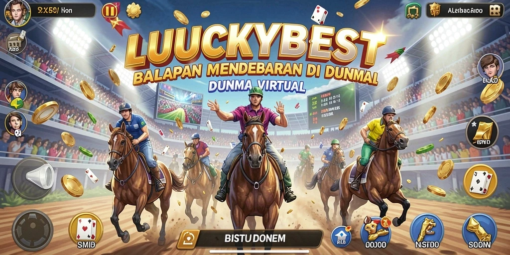 Tampilan gameplay mendebarkan dari LUCKYBEST saat balapan.