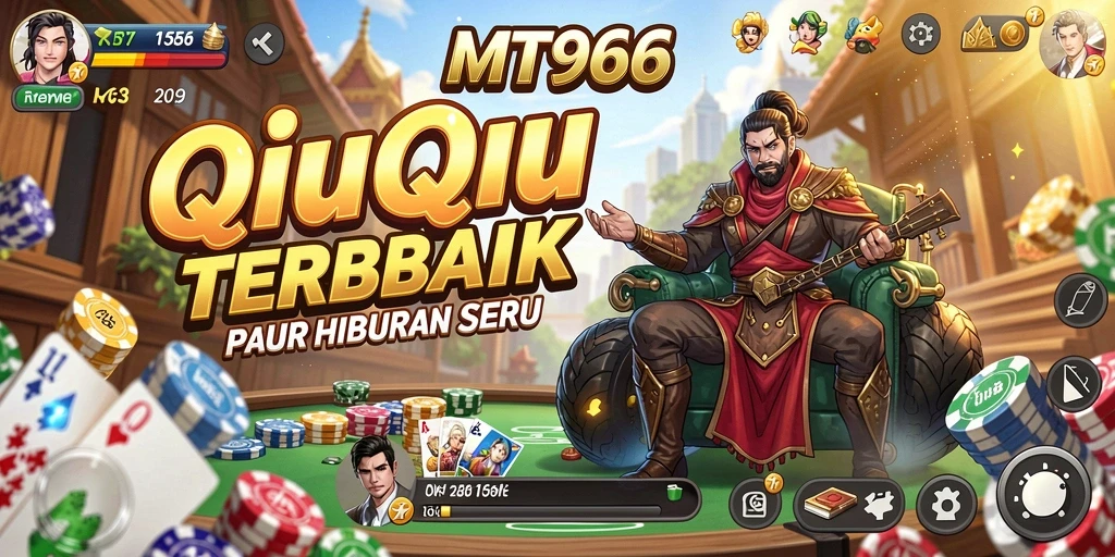 Tampilan screenshot utama MT966 dengan aksi seru permainan QiuQiu.