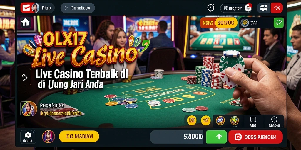 Tampilan permainan Live Casino yang mendebarkan di OLX17.