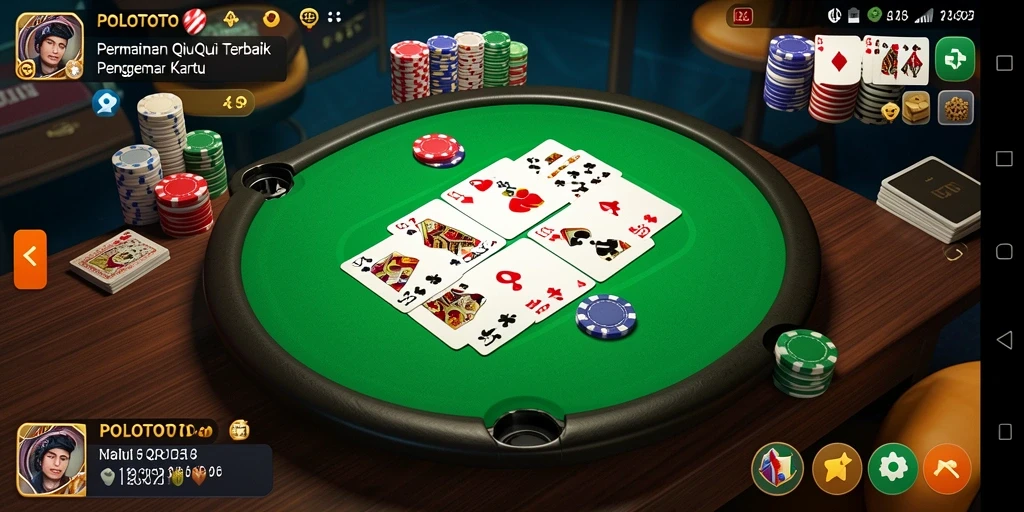 Tangkapan layar gameplay QiuQiu yang menarik di POLOTOTO.