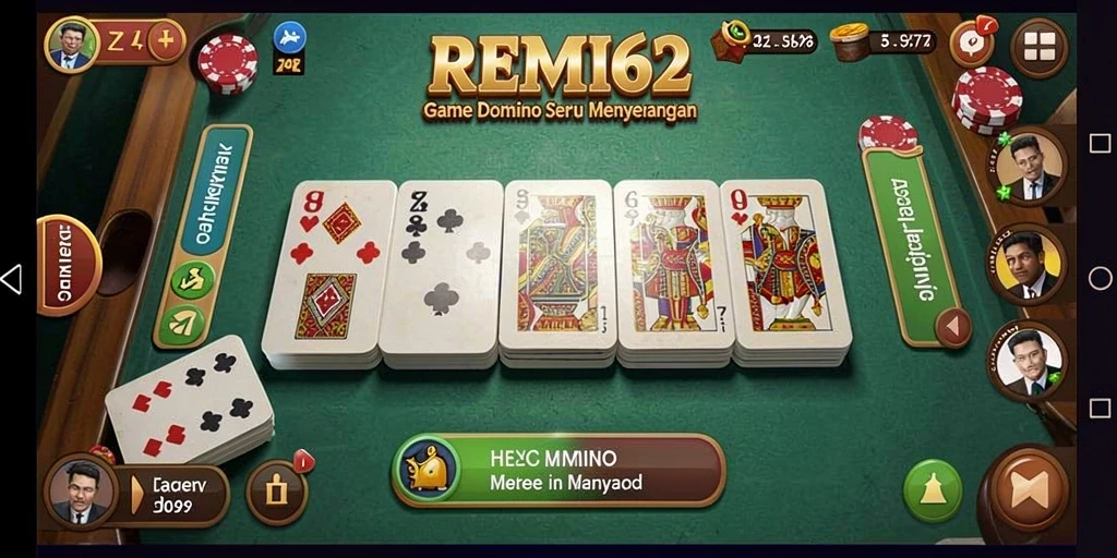 Tampilan gameplay seru dalam permainan Domino REMI62.