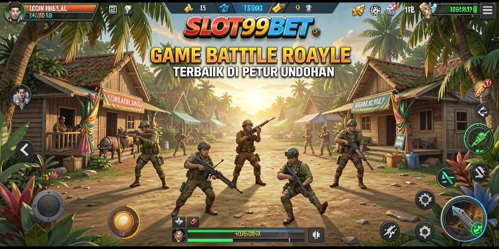 Tampilan menarik gameplay SLOT99BET dalam pertempuran Battle Royale.