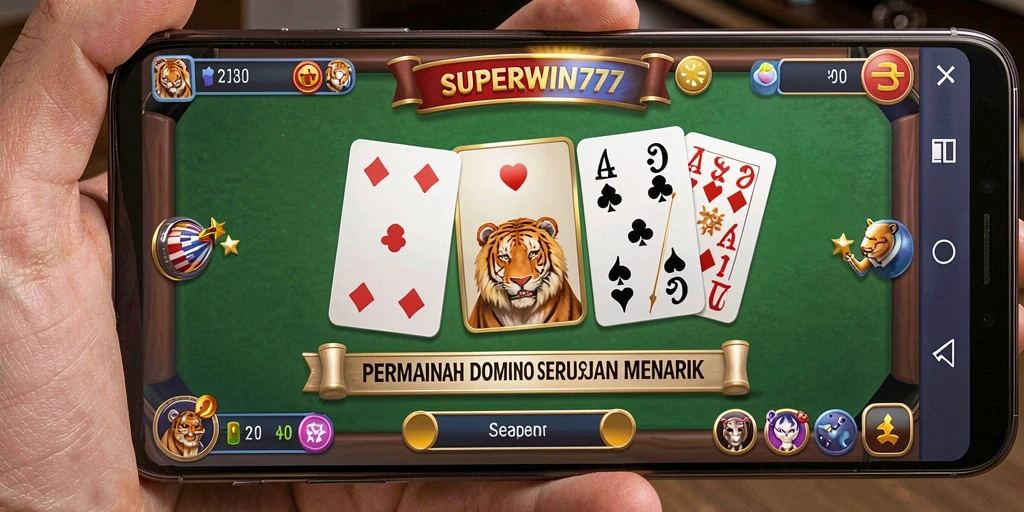 Tampilan seru dari gameplay Domino di SUPERWIN777.