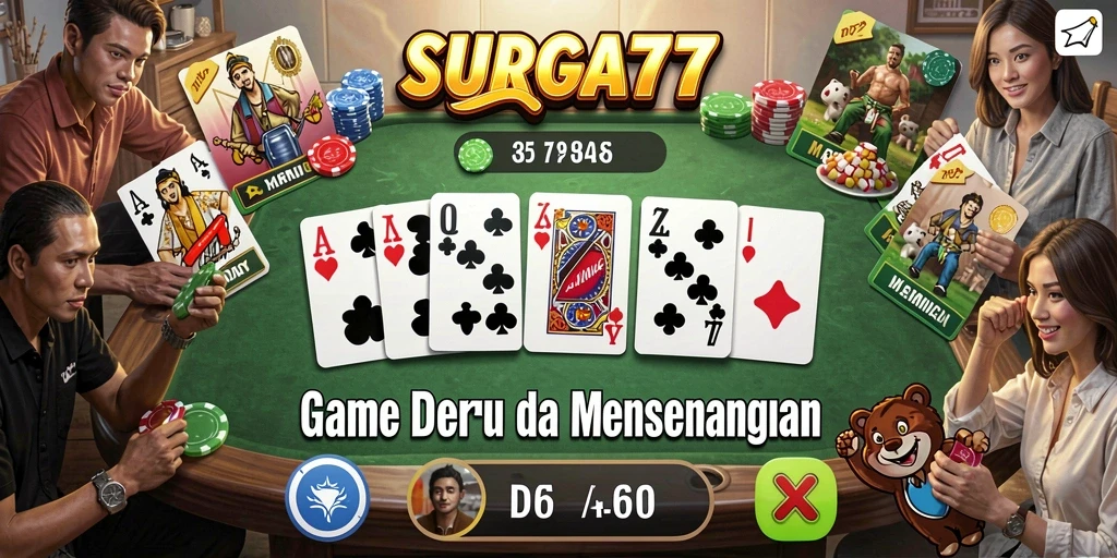 Tampilan gameplay menarik dari SURGA77 dengan desain yang modern.