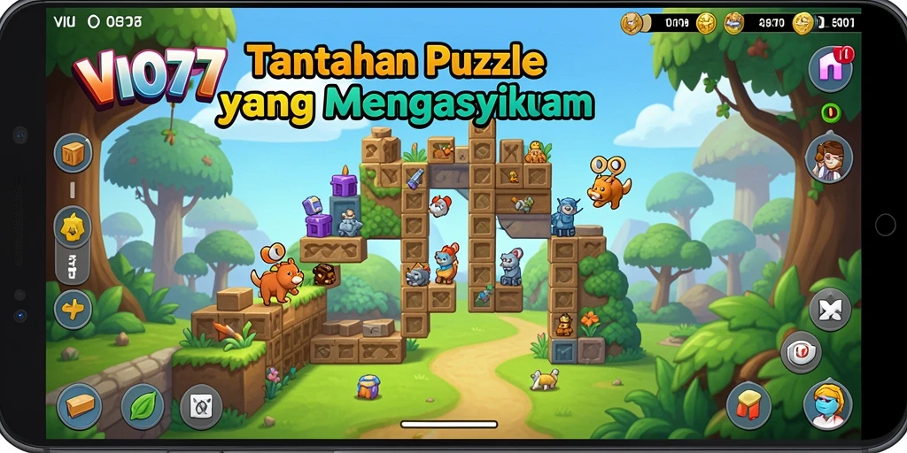 Screenshot gameplay VIO77 menampilkan tantangan puzzle yang menarik.